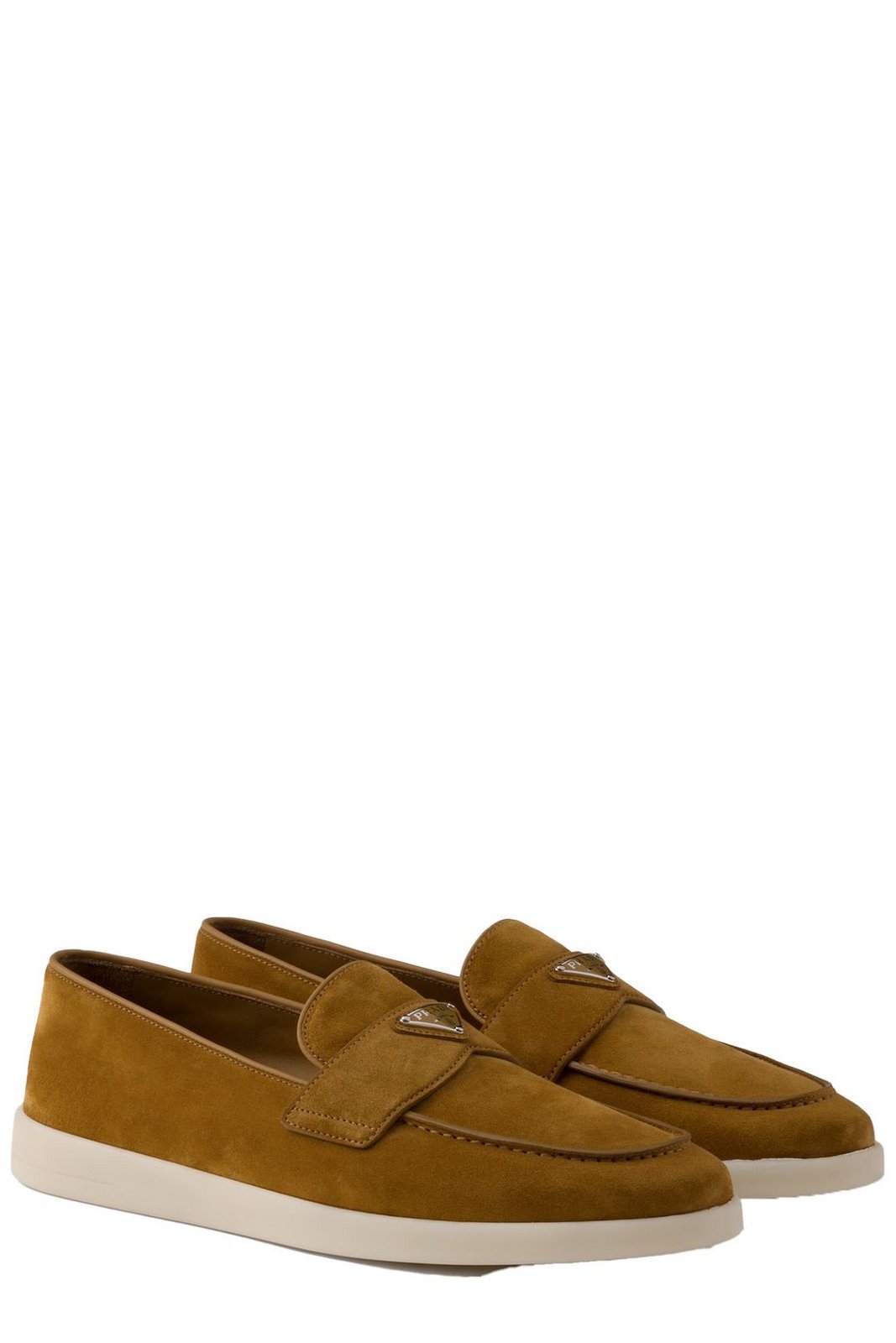 Prada Almond Toe Slip-On Loafers