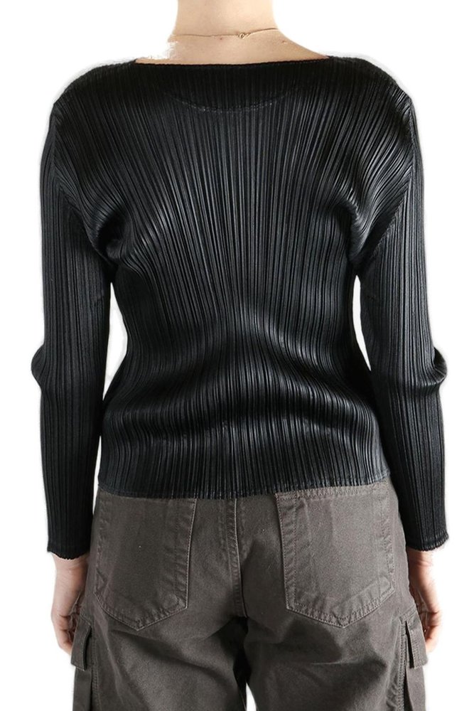 Pleats Please Issey Miyake Pleated Long Sleeve Top – Cettire
