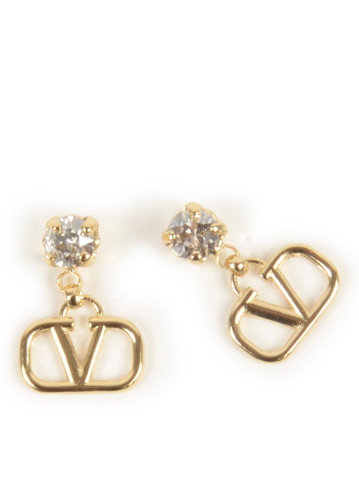 Valentino VLogo Signature Embellished Drop Earrings