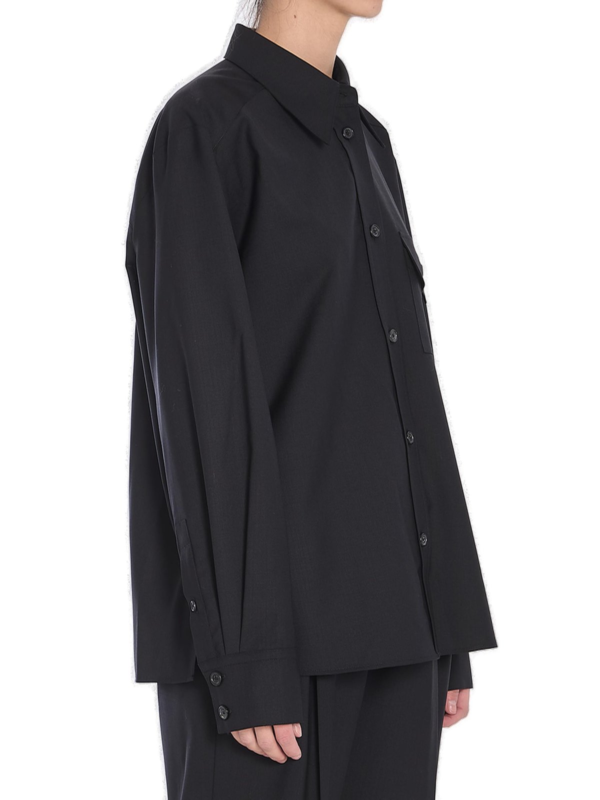 Khaite Yatty Long Sleeved Button-Up Top