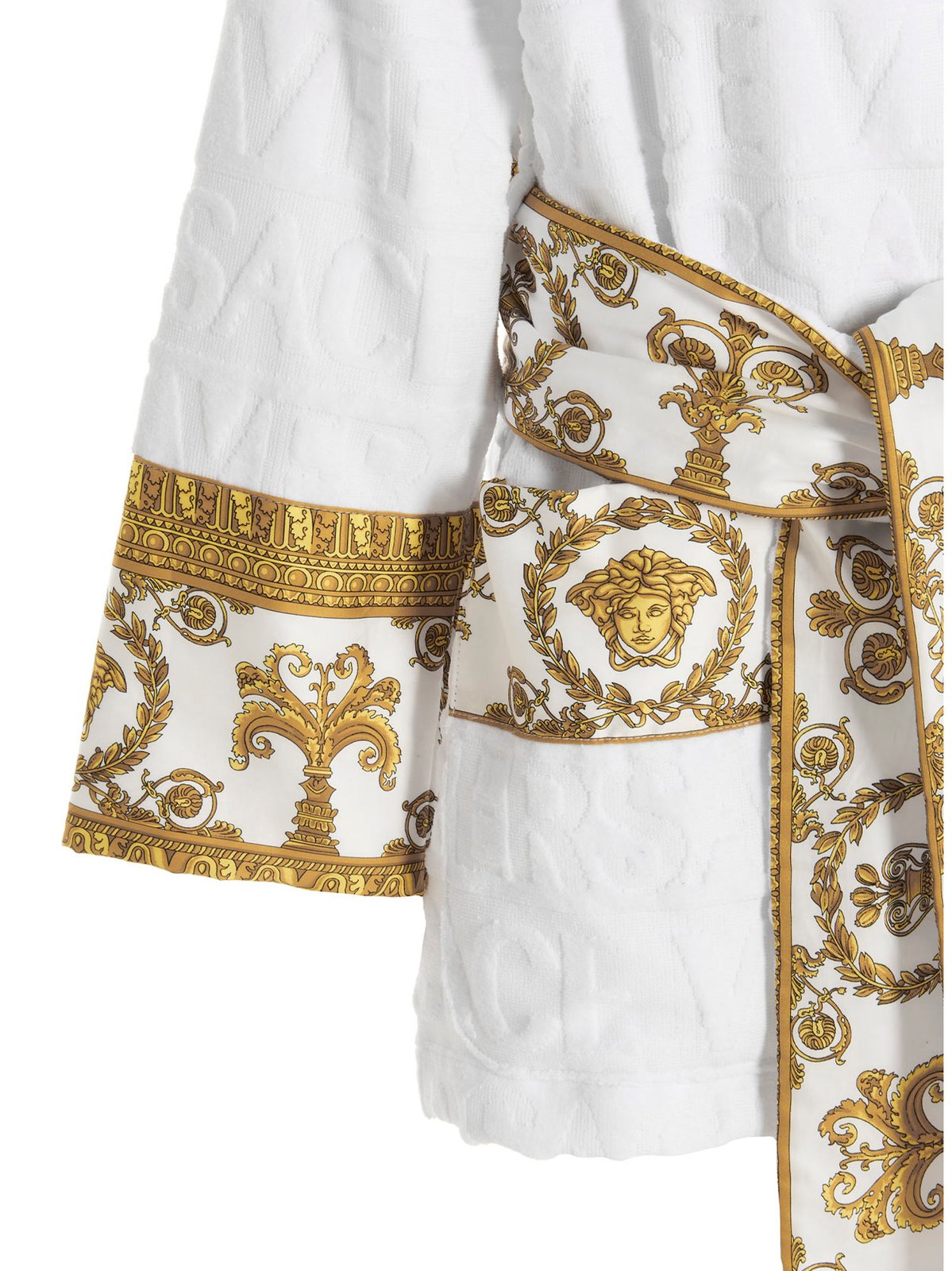 Versace Baroque Printed Belted Waist Robe