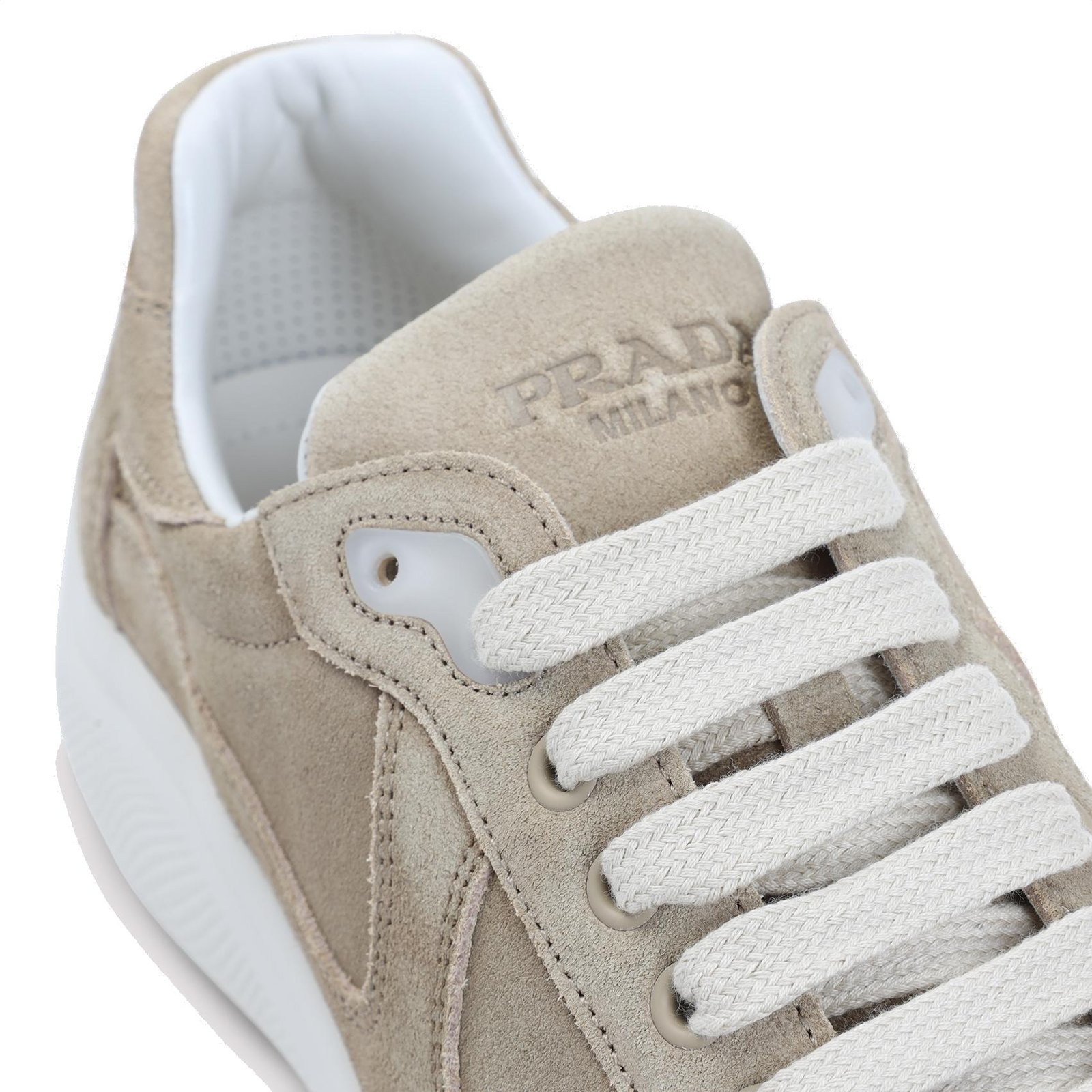 Prada Logo-Embossed Lace-Up Sneakers