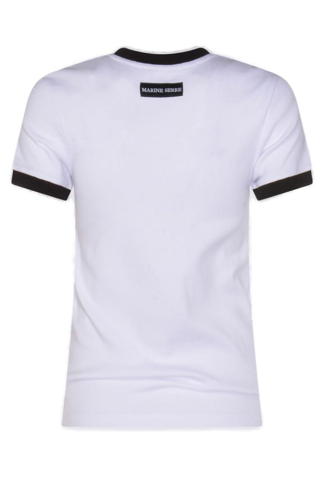Marine Serre Logo Detailed Crewneck T-Shirt