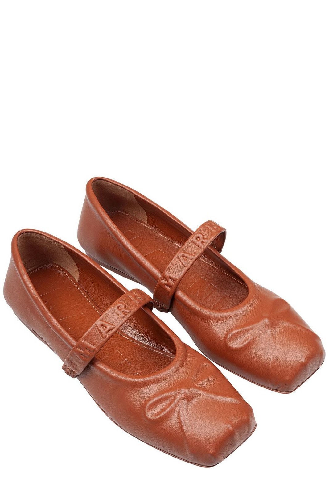 Marni Logo Embossed Ballet Flats