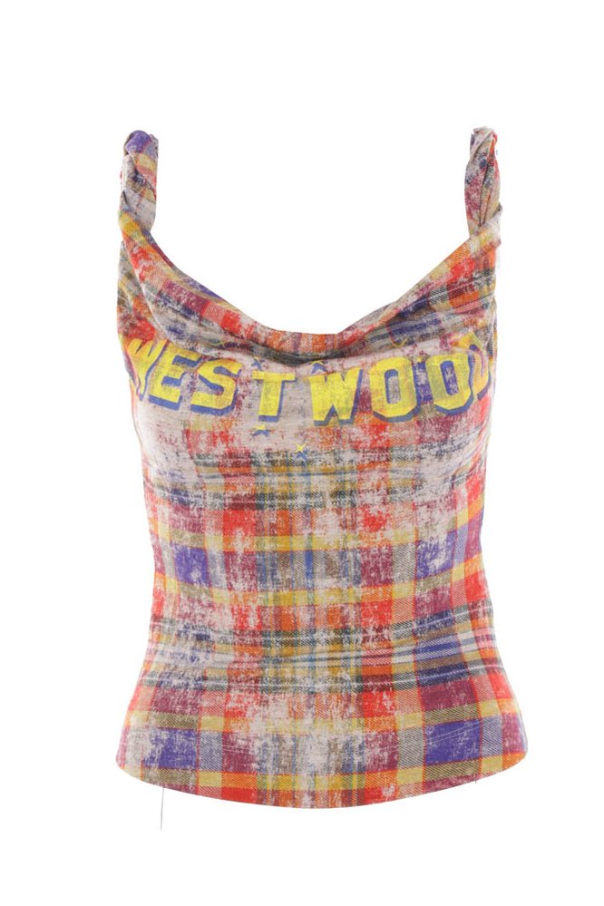 Vivienne Westwood Logo Printed Checked Top