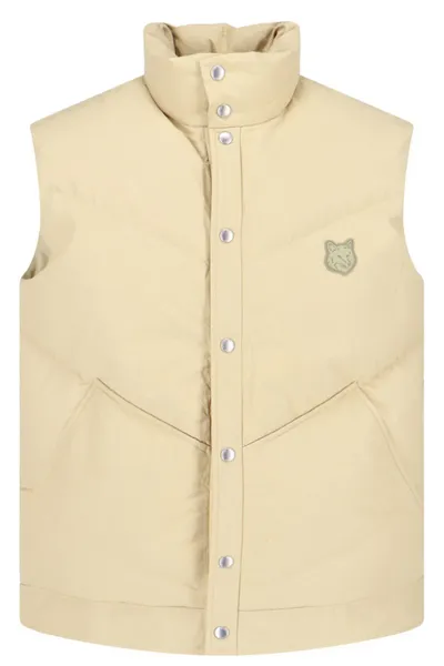 메종키츠네 Maison Kitsuné 메종 키츠네 볼드 폭스 헤드 퀼팅 패디드 질레