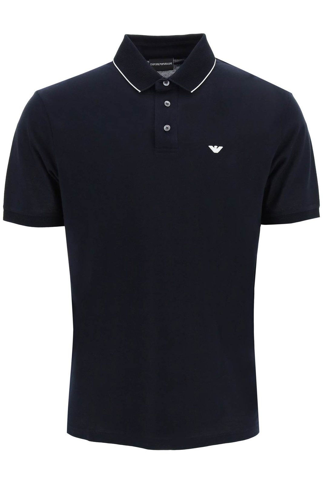 Emporio Armani Logo Embroidered Short-Sleeved Polo Shirt – Cettire 