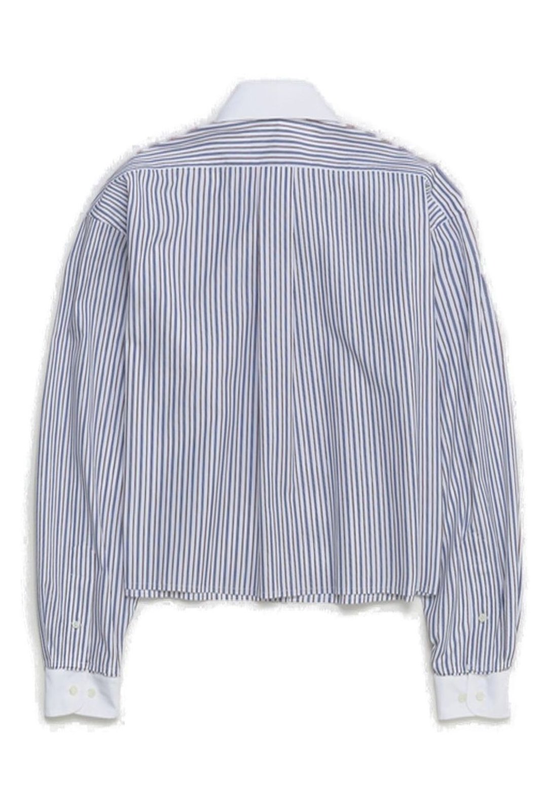Miu Miu Logo-Embroidered Striped Shirt