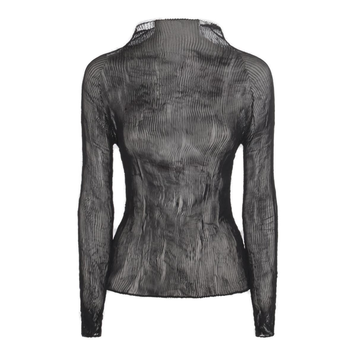 Issey Miyake Pleated High-Neck Shirt – Cettire
