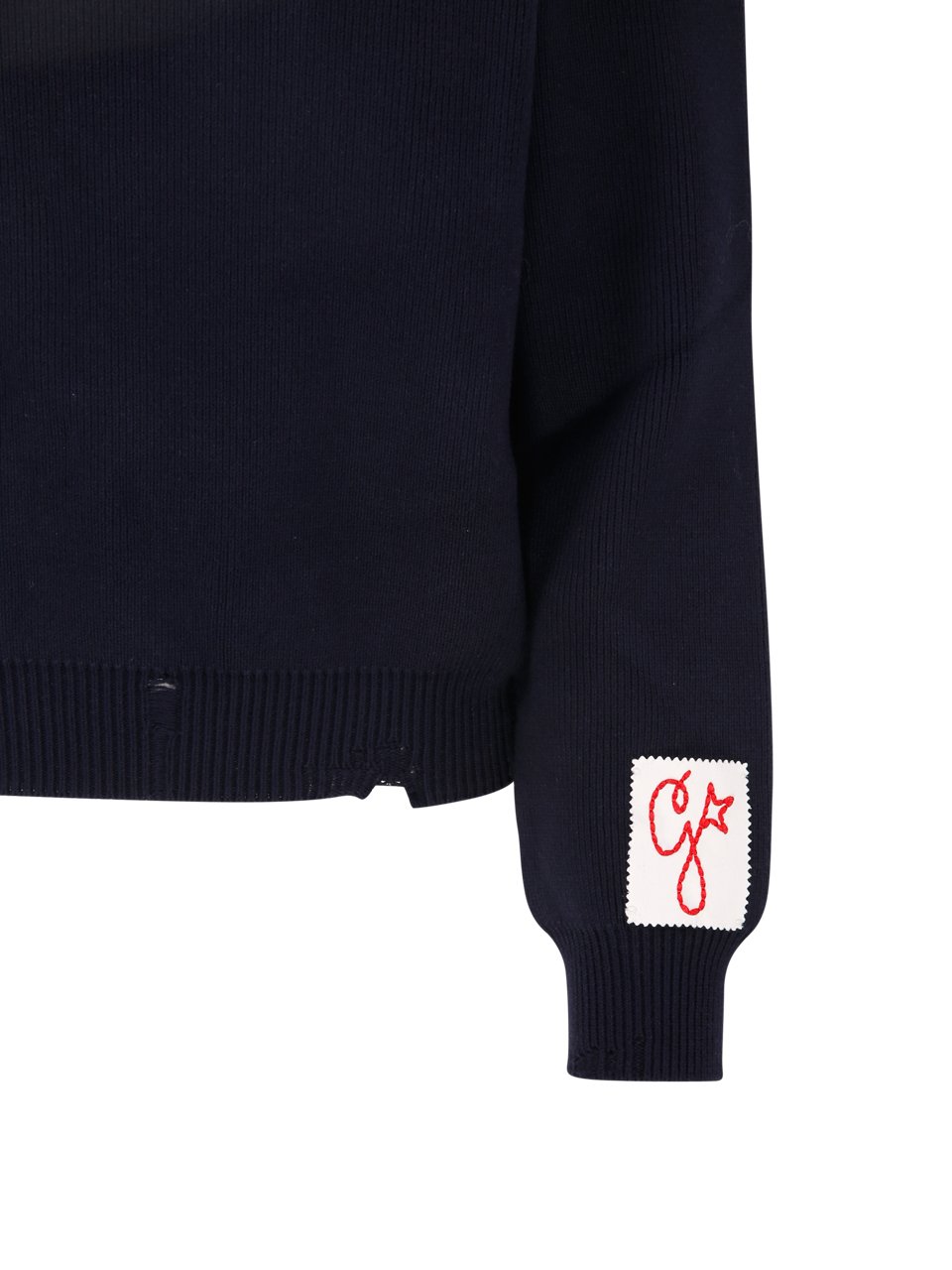 Golden Goose Deluxe Brand Distressed Logo Patch Jumper
