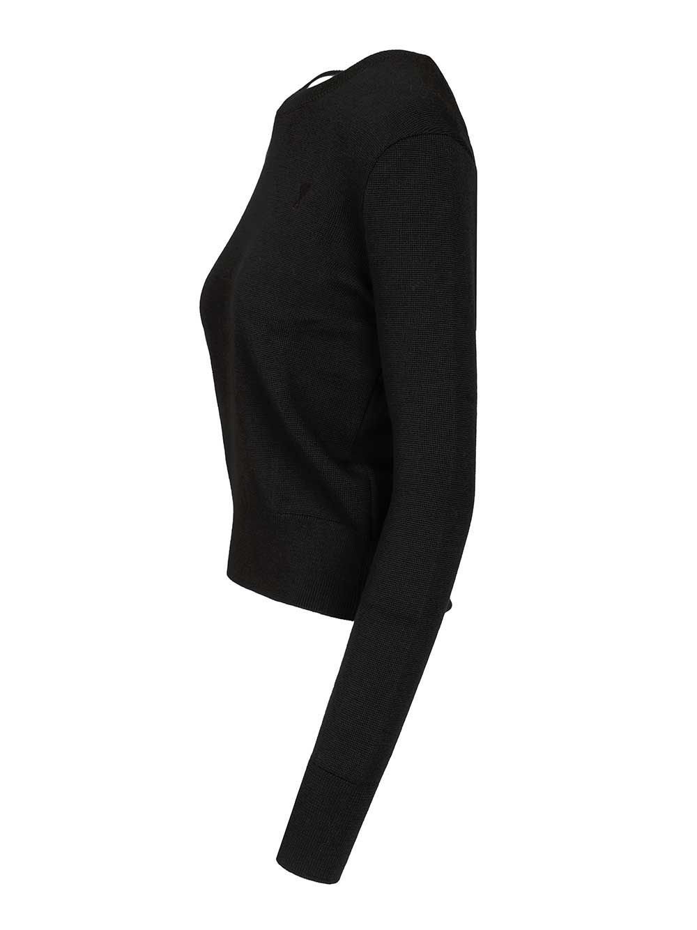 AMI Paris Logo Embroidered Crewneck Jumper