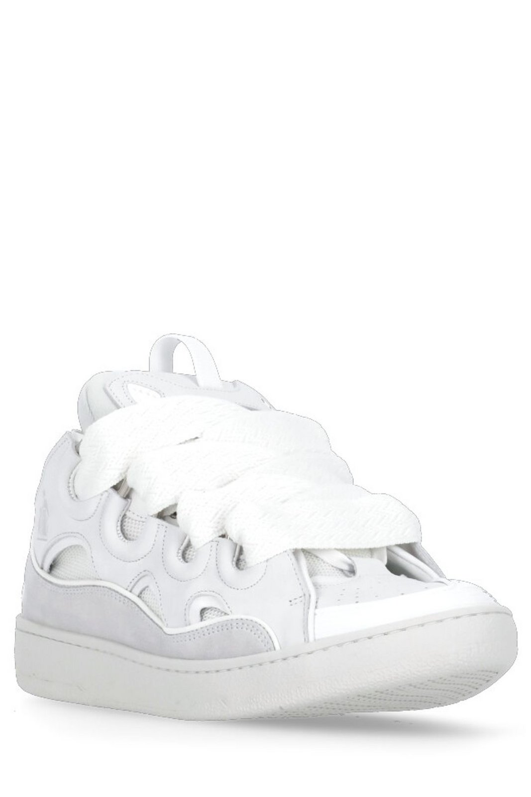 Lanvin Curb Round Toe Lace-Up Sneakers