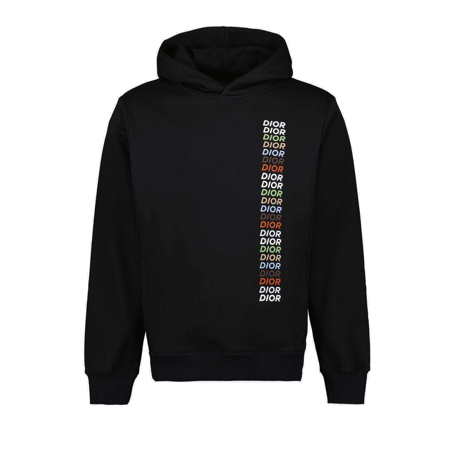 Dior Homme Logo Printed Long-Sleeved Hoodie