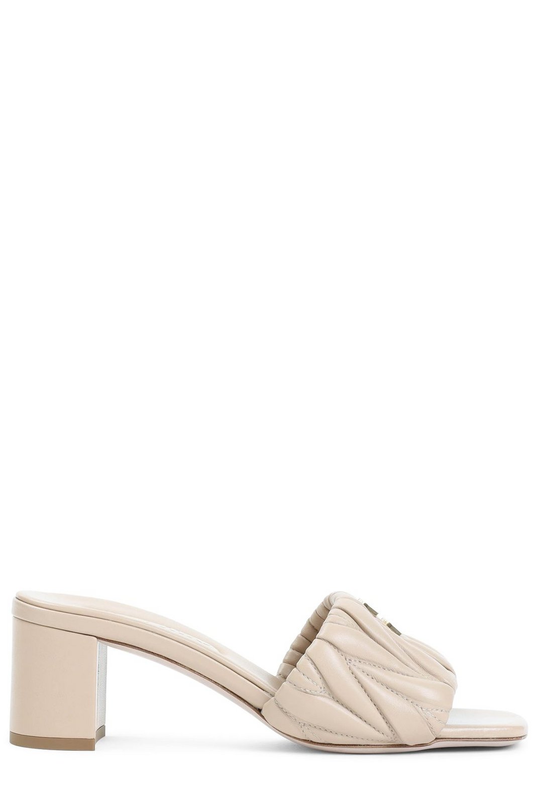 Miu Miu Logo-Lettering Slip-On Sandals