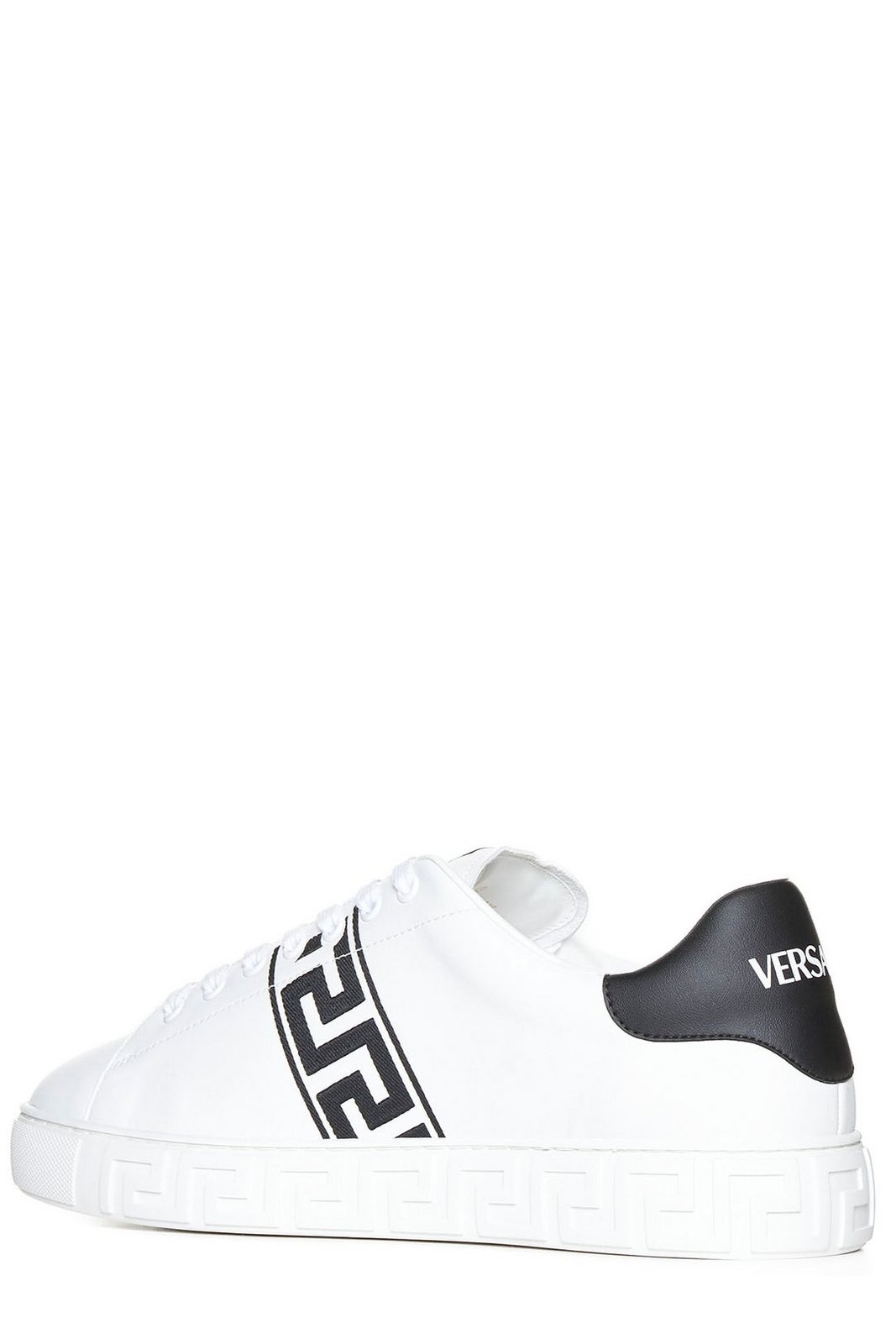 Versace Greca Embroidered Lace-Up Sneakers