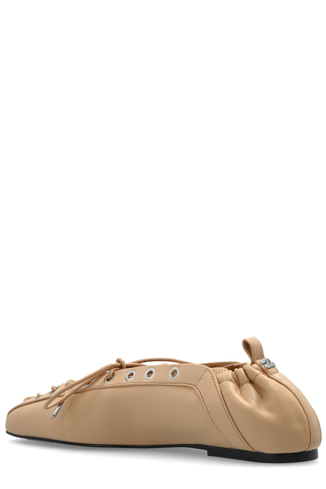 Ganni Lace-Up Ballerinas