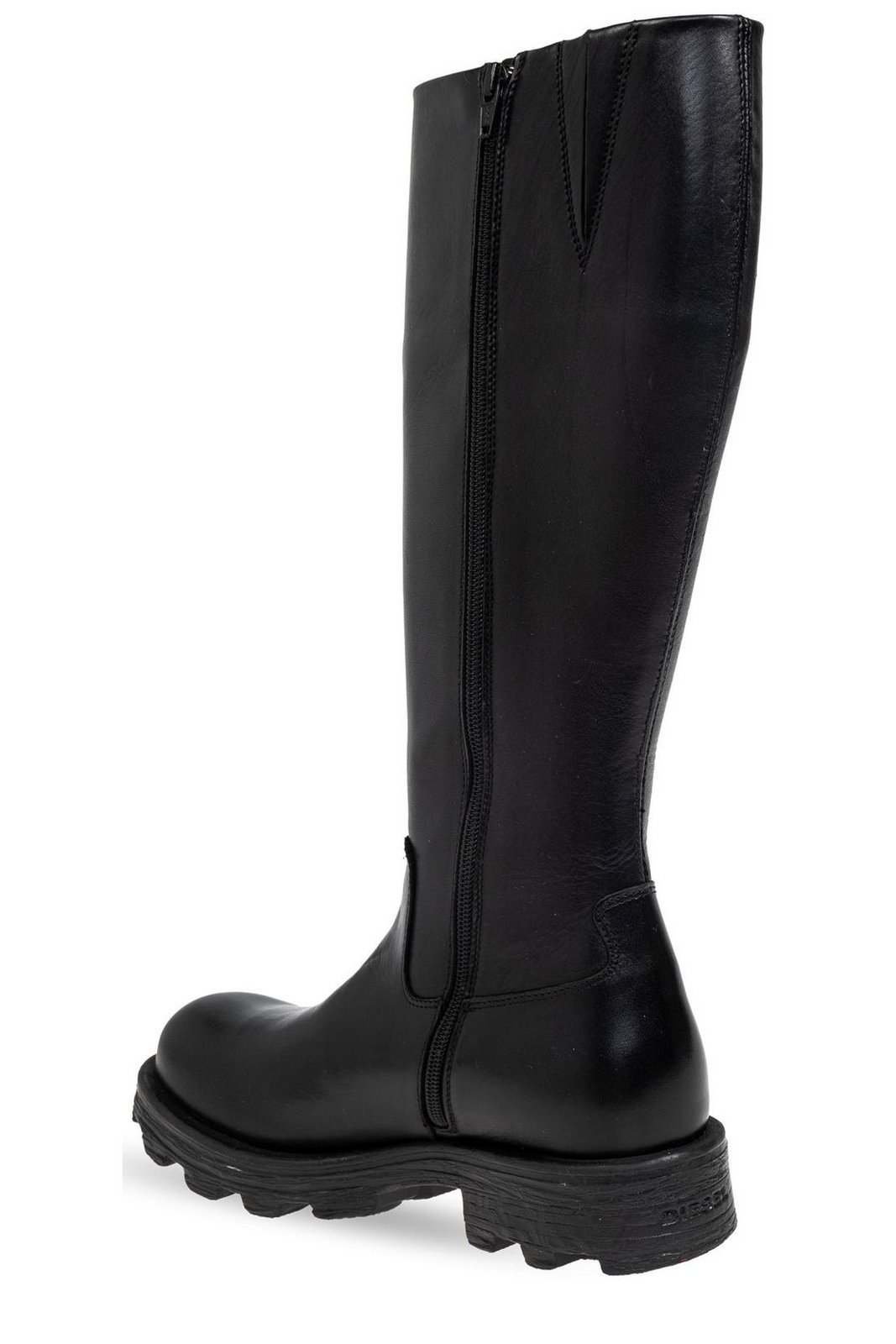 Diesel Oval D Logo Plaque Knee-Length Boots