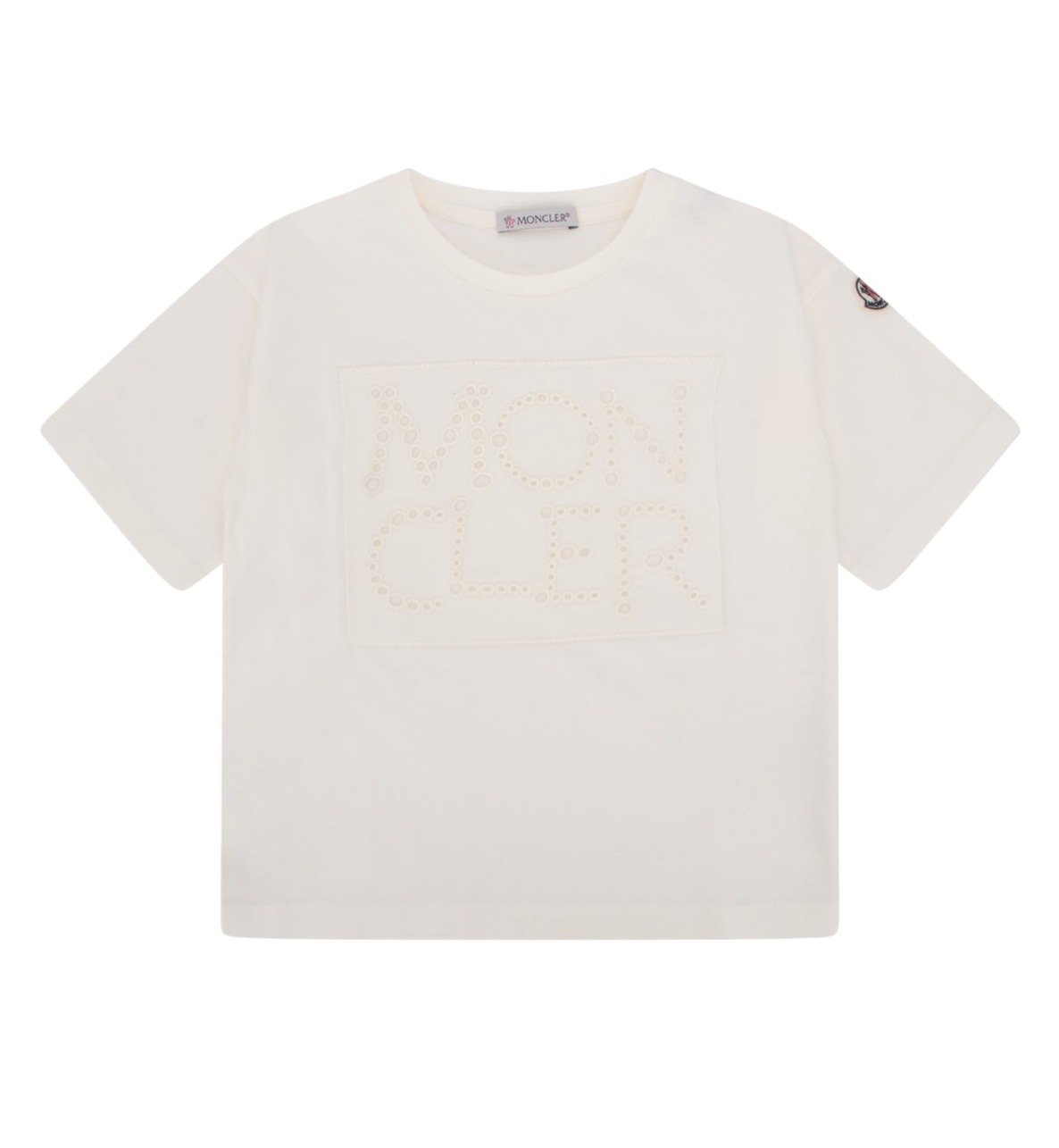 Moncler Enfant Logo Embroidered Crewneck T-Shirt