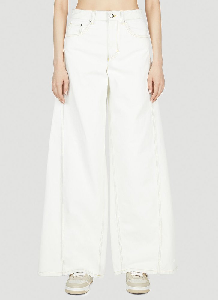 【MONCLER X ALICIA KEYS】Jeans in denim bleached★デニム Moncler X Alicia Keys Bleached Denim Jeans – Cettire