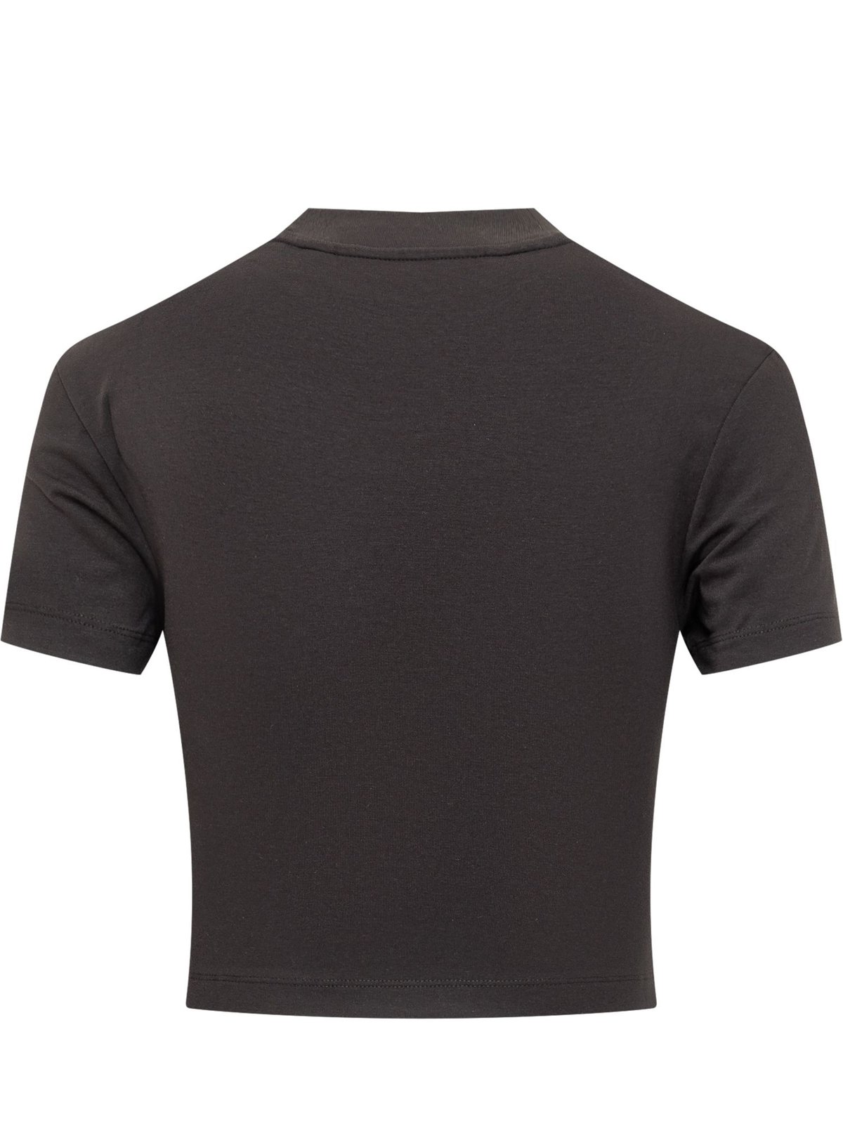 Palm Angels Logo Embroidered Cropped T-Shirt
