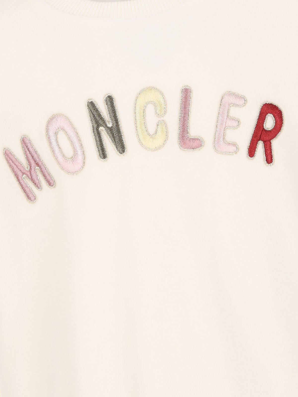Moncler Enfant Logo Embroidered Crewneck Dress