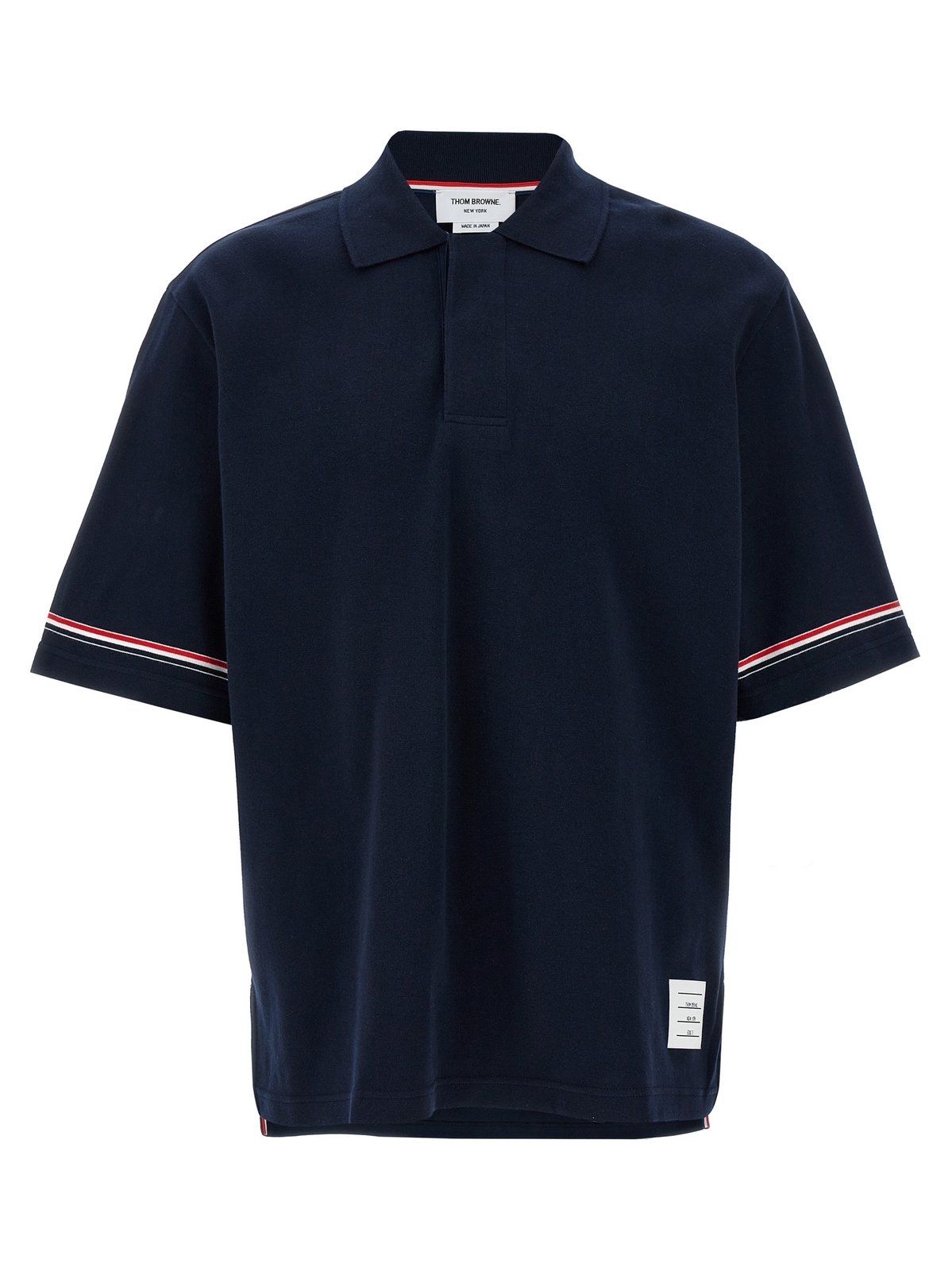 Thom Browne RWB-Striped Short Sleeved Polo Shirt