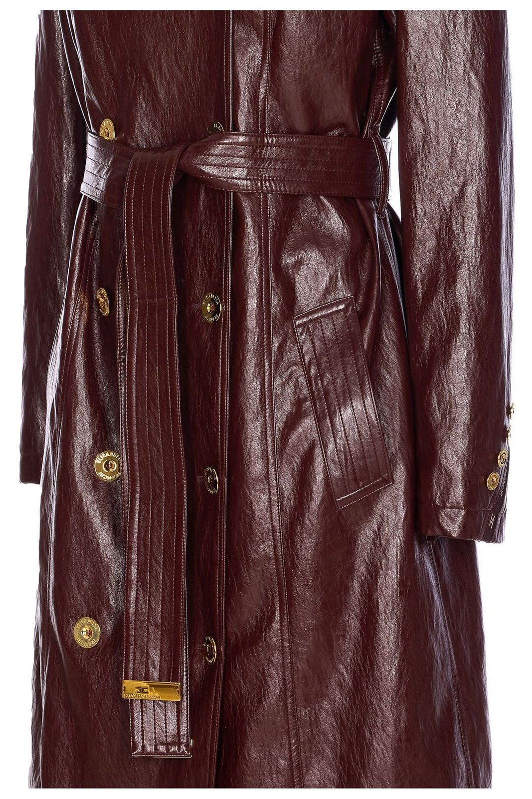 Elisabetta Franchi Belted Double-Breasted Coat
