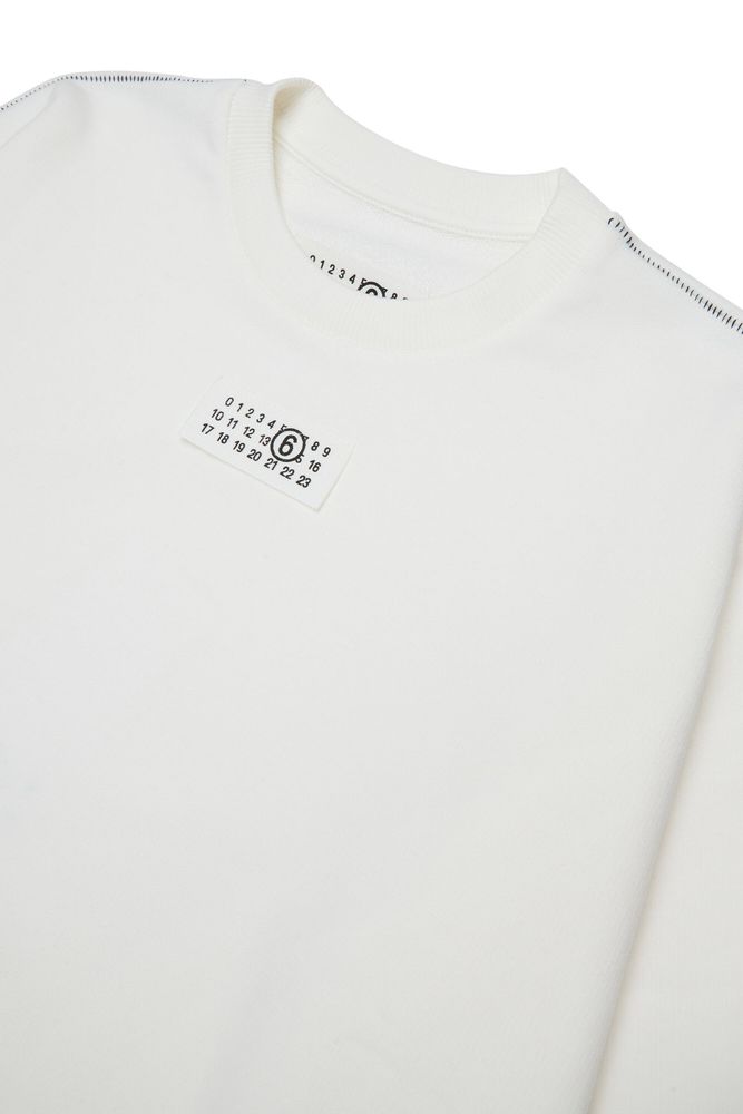 MM6 Maison Margiela Kids 로고 패치 스웨트셔츠
