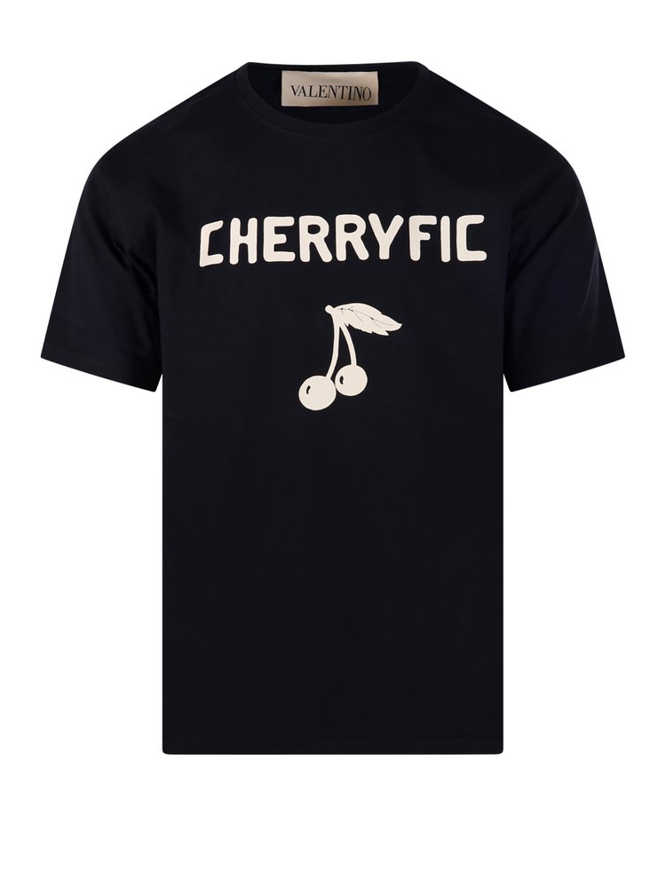 Valentino Garavani Cherryfic Printed Crewneck T-Shirt – Cettire