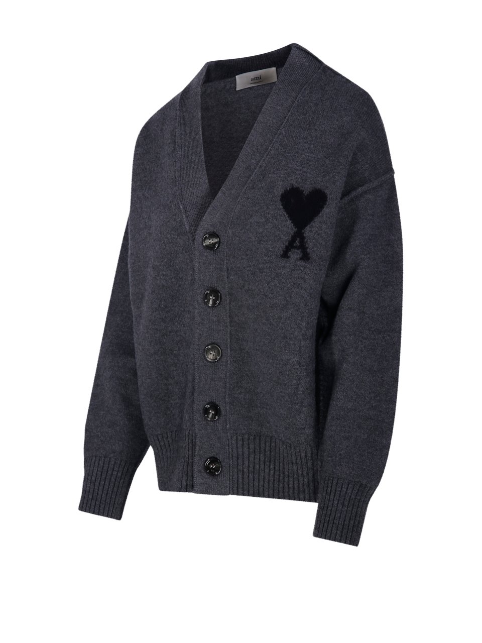 AMI Paris Logo Detailed Buttoned Cardigan