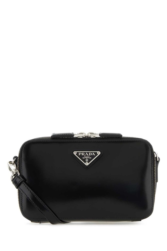 PRADA　バック Prada Logo Plaque Zipped Crossbody Bag – Cettire