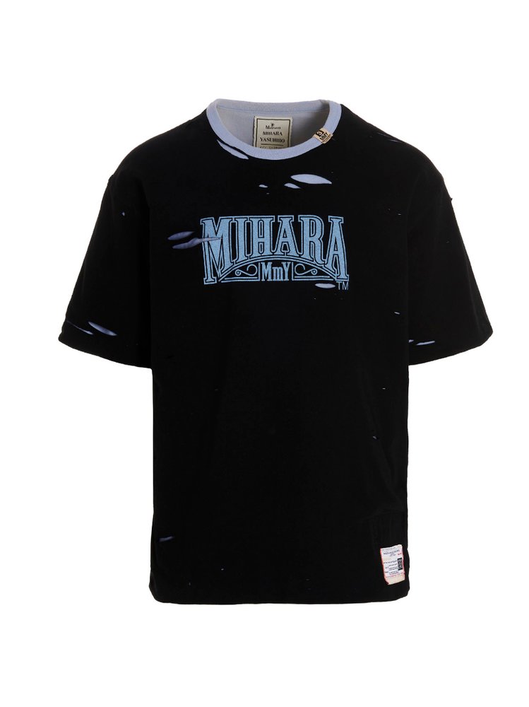 【MIHARA YASUHIRO】reversible Tee Maison Mihara Yasuhiro Distressed Reversible Short-Sleeved T-Shirt