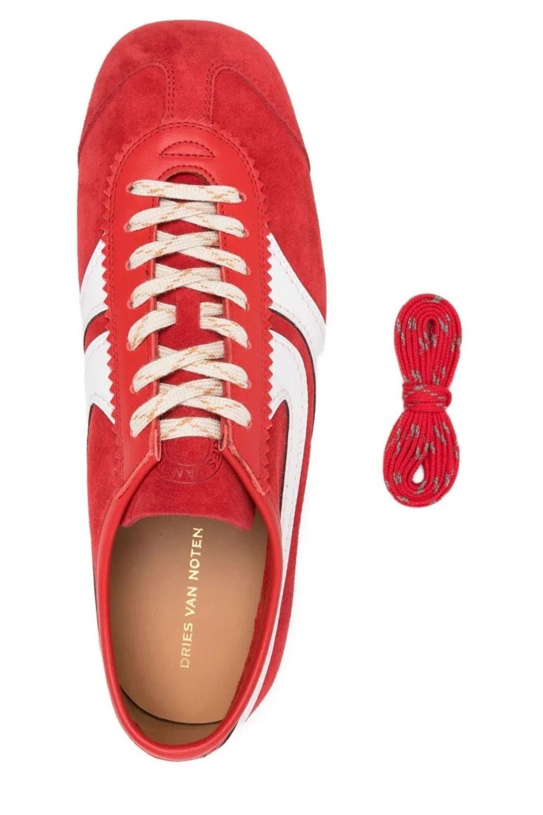 Dries Van Noten Round Toe Lace-Up Sneakers