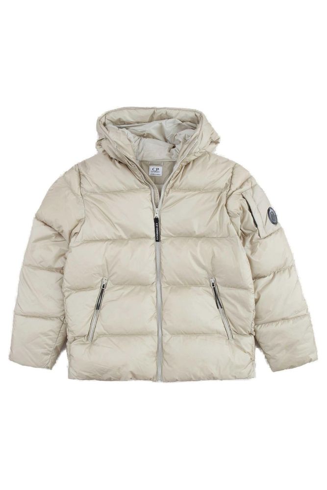 C.P. Company Kids 로고 플라크 집업 자켓
