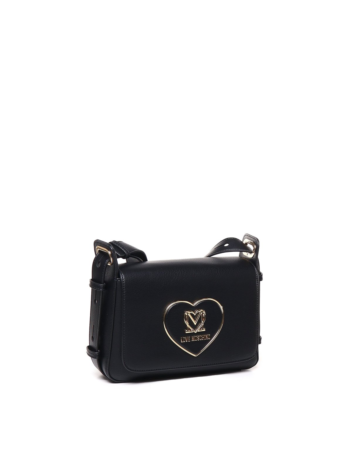 Love Moschino Heart And Logo Plaque Shoulder Bag