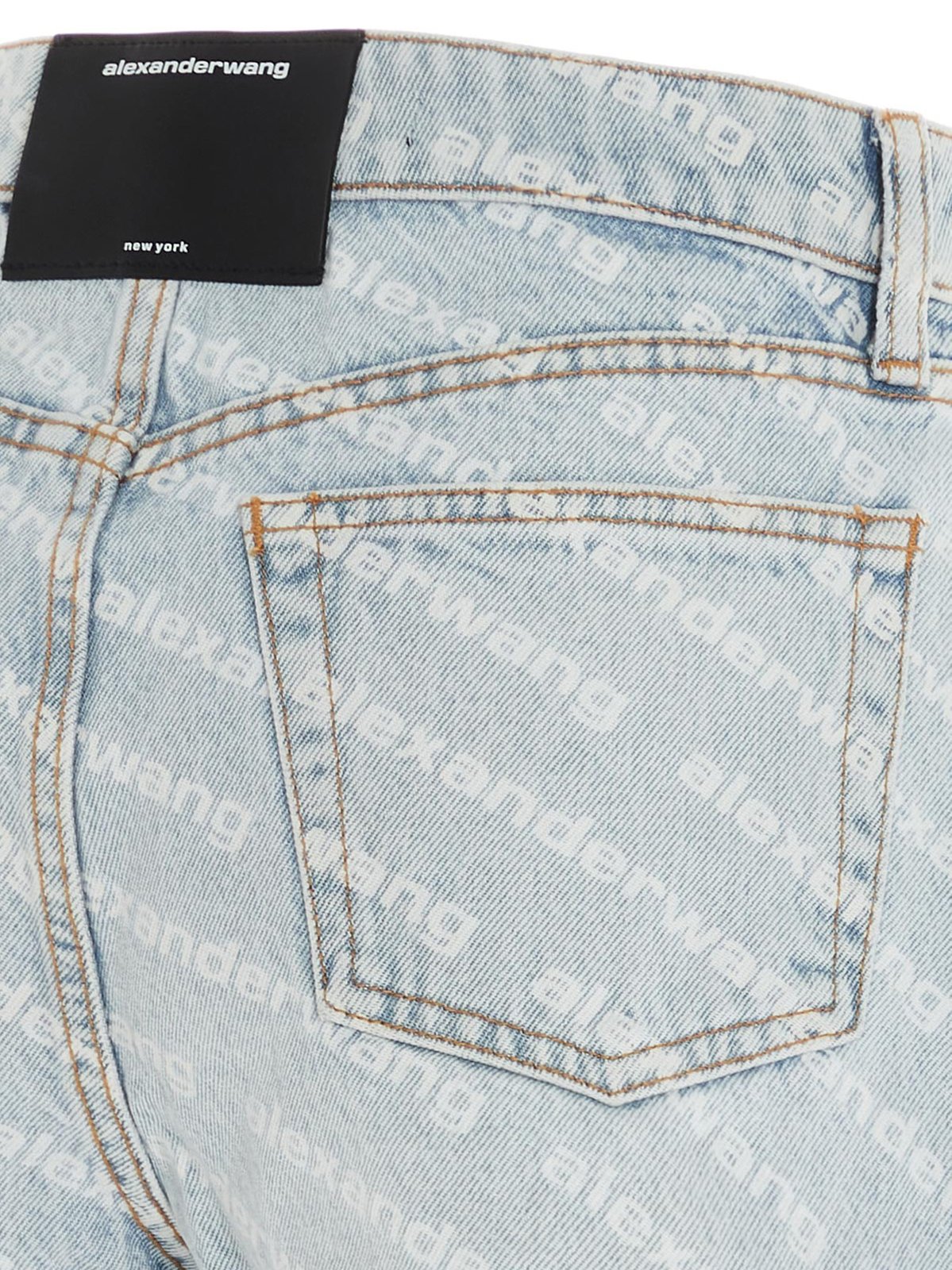 Alexander Wang Bite Logo Denim Shorts