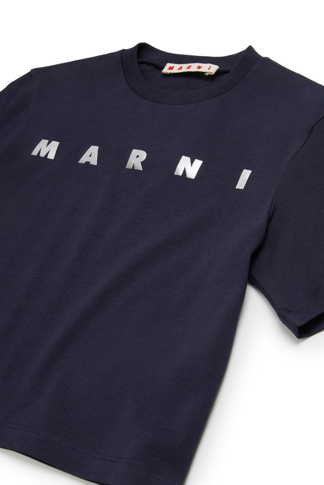 Marni Kids Logo Printed Cropped T-Shirt