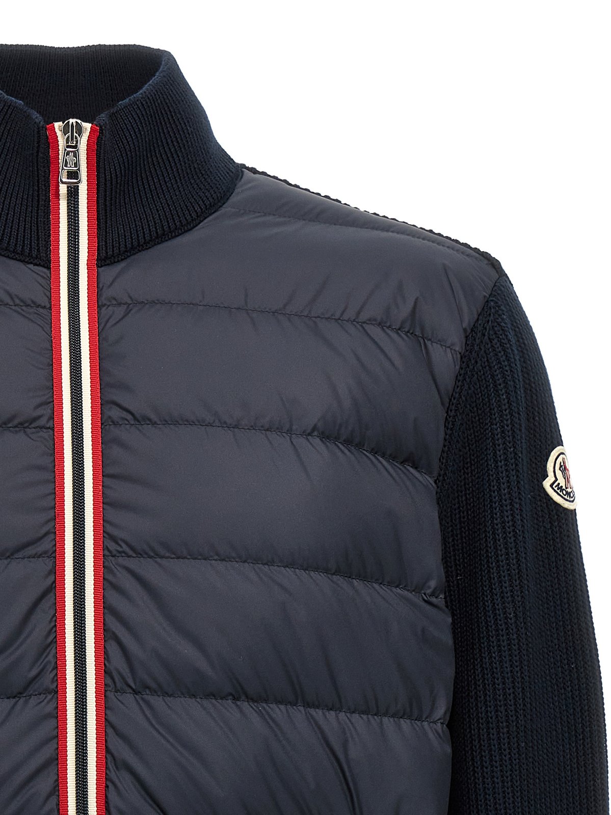 Moncler Logo Patch Zip-Up Cardigan