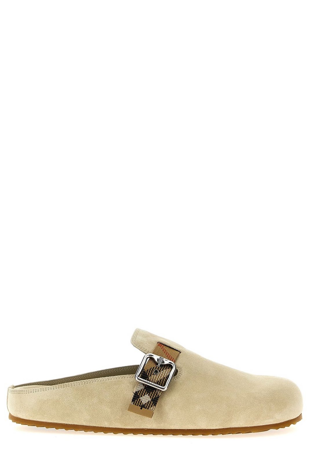 Burberry Urchin Checked Buckle Clogs