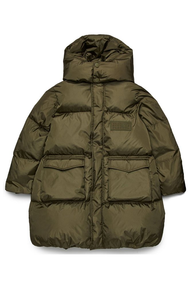 MM6 Maison Margiela Kids 넘버릭 로고 패치 패딩 후드 재킷