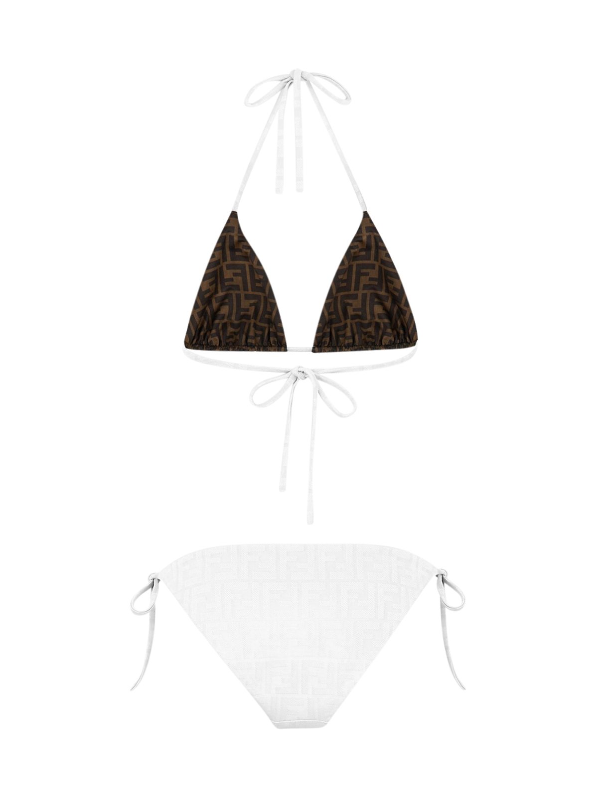 fendi bikini white trim