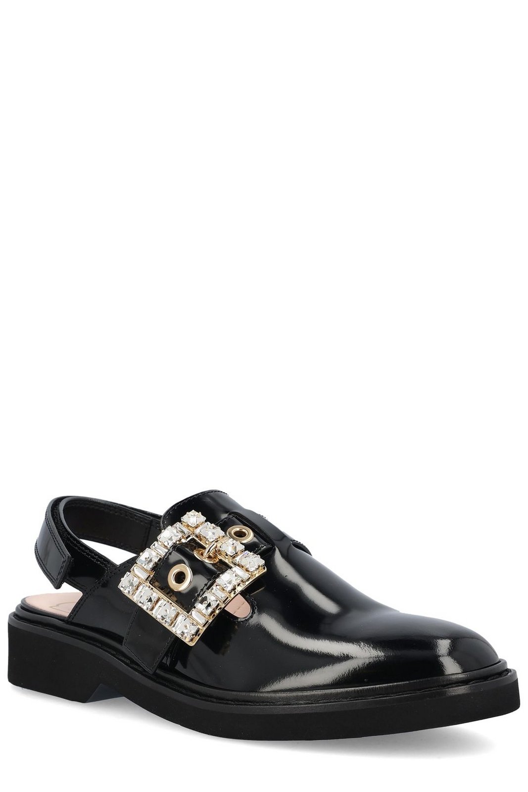 Roger Vivier Buckle Embellished Round Toe Sandals