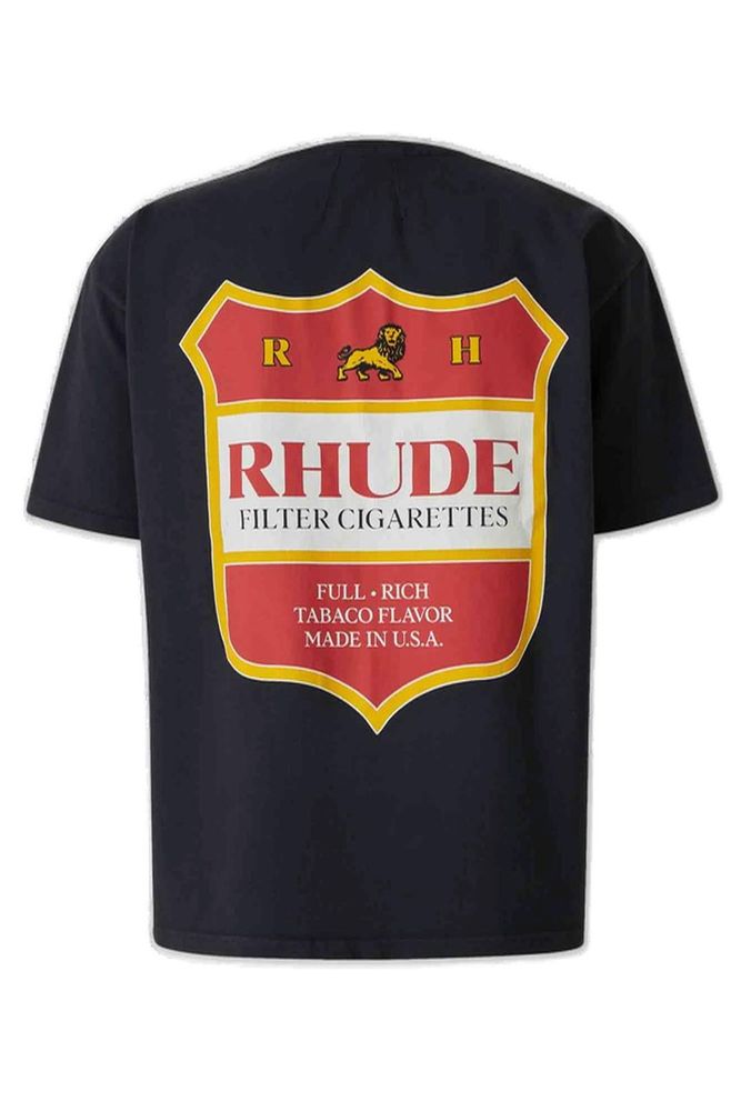 Rhude 로고 프린트 크루넥 티셔츠