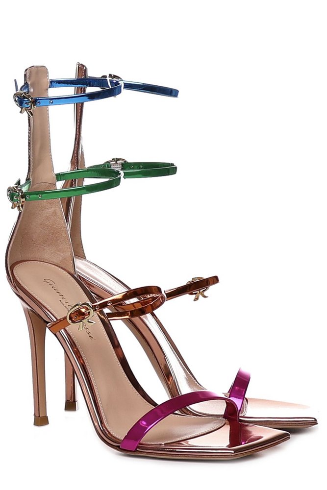 Gianvito Rossi Ribbon Uptown Heeled Sandals – Cettire