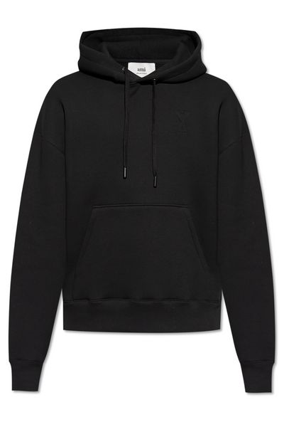 AMI Paris Ami De Coeur Logo Embroidered Hoodie