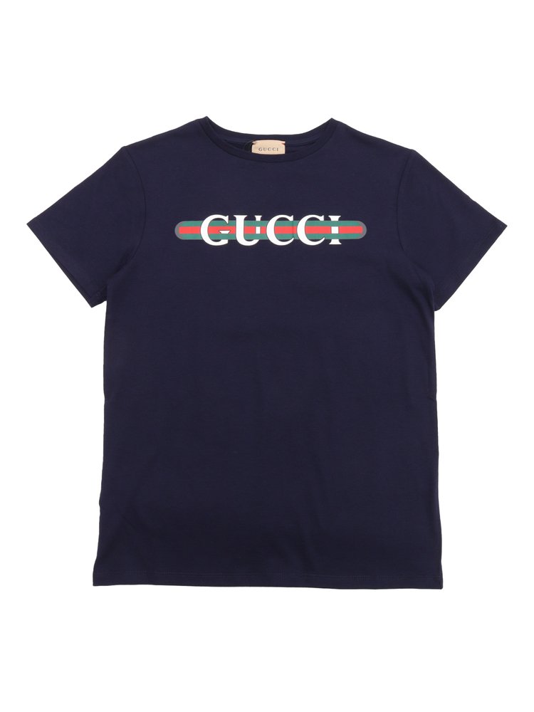 Gucci Kids Logo Printed Crewneck T-Shirt – Cettire