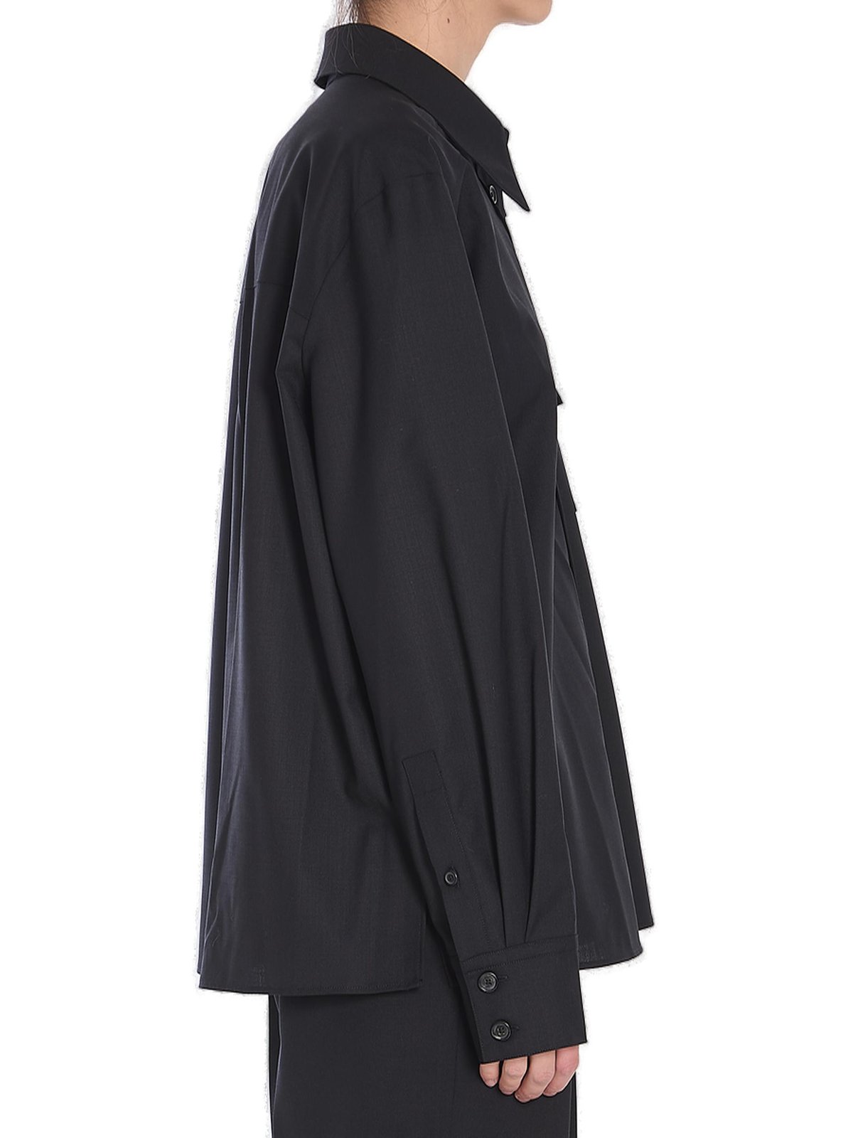 Khaite Yatty Long Sleeved Button-Up Top