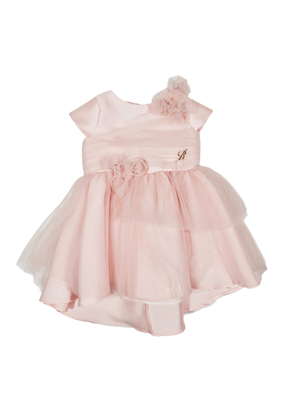 Miss Blumarine Flower Detailed Pleated Dress