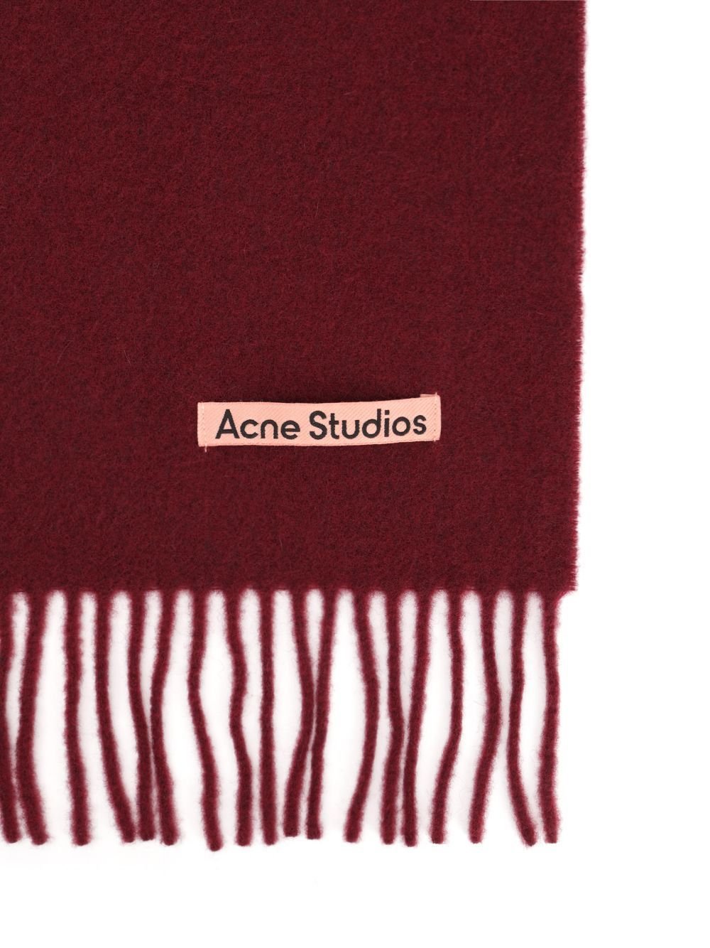 Acne Studios Logo Patch Fringed Scarf