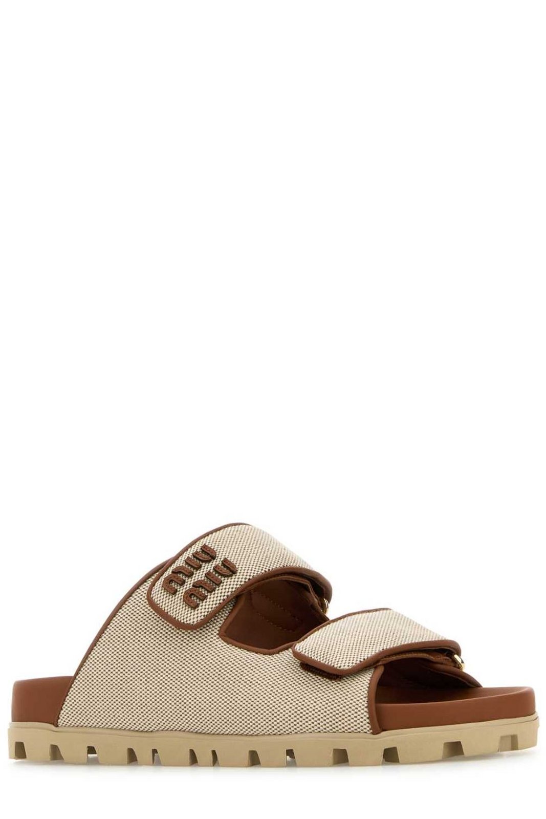 24PF new/MiuMiu レザーサンダル Sandal Brown Miu Miu cord-strap Leather Sandals | Brown | FARFETCH JO